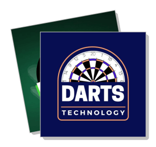 darts technology logo with dartboard design template
