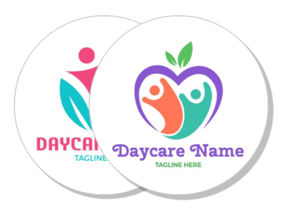 daycare logo design templates colorful icons and text