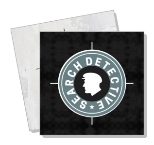 detective badge logo design with silhouette template
