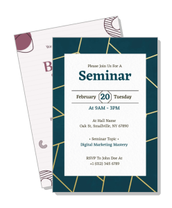 digital marketing seminar invitation template design