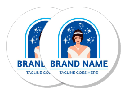 elegant brand logo princess theme tagline placeholder design template