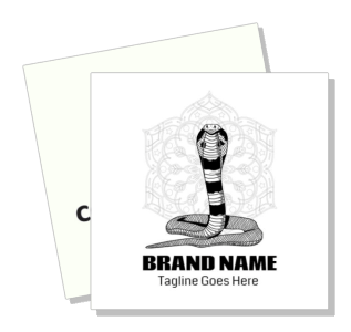elegant cobra logo with intricate mandala design template