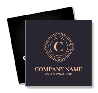 elegant company logo design with monogram and text template