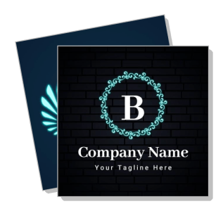 elegant dark theme company logo template