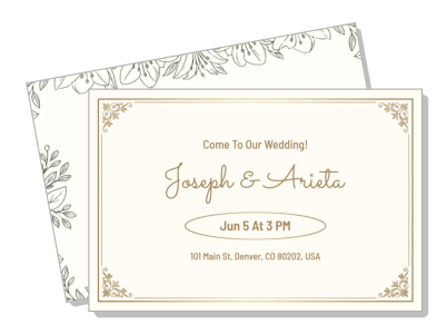 elegant floral wedding invitation joseph arieta june 5 2023 denver template