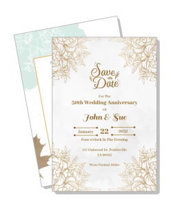 elegant golden anniversary invitation design template