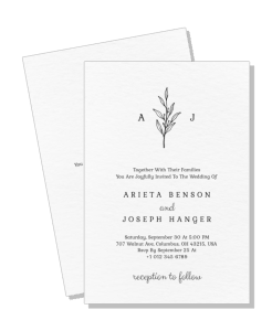 elegant minimalist wedding invitation arieta and joseph september 30 2023 template