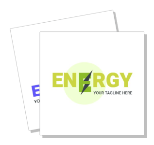 energy brand logo design template with tagline