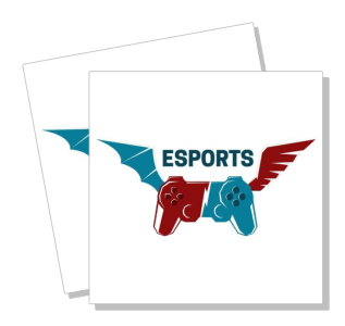 esports gaming controller with wings logo design template