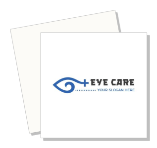 eye care logo design with slogan template