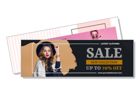 fashion sale banner promotion new collection discount template