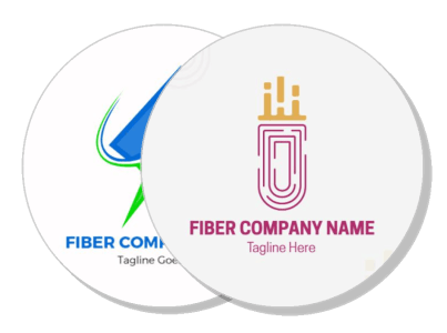 fiber company logo design example with taglines template