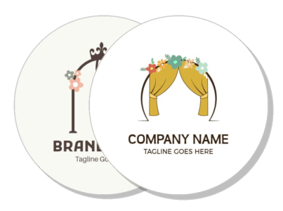 floral arch wedding event company logo design template