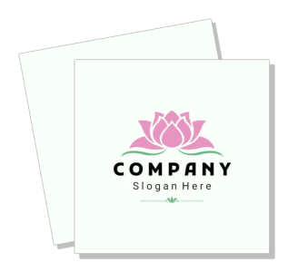 floral company logo with slogan placeholder template
