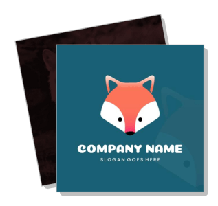 fox logo design template with company name and slogan