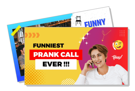 funniest prank call ever podcast episode thumbnail design template