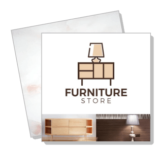 furniture store logo modern cabinet lamp design template