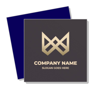 geometric gold logo design template on dark background