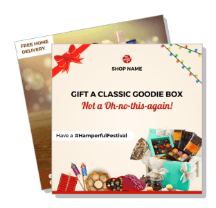 gift classic goodie box hamperful festival promotion template