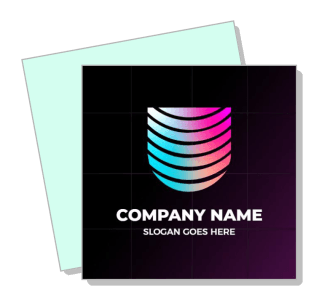 gradient logo design placeholder template with company name