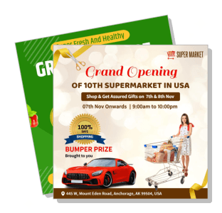 grand opening invitation 10th supermarket usa november event poster template