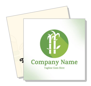 green bamboo company logo design with placeholder name template