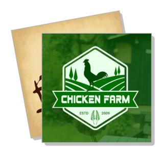 green chicken farm logo design estd 2009 template