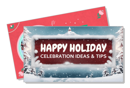 happy holiday celebration ideas and tips winter snowy landscape background template