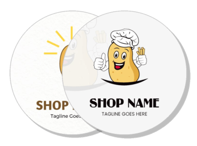 happy potato mascot logo design for restaurant or food shop template
