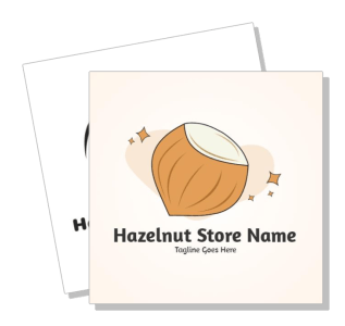 hazelnut store logo design with tagline template