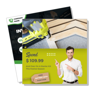 holiday promotion construction tools sale discount offer template