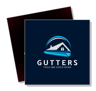 home gutters logo design template with tagline space