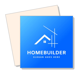 homebuilder logo design with slogan placeholder template