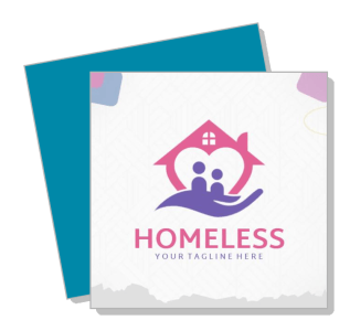 homeless charity logo design housing shelter concept template
