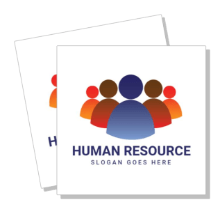 human resource logo design template with slogan