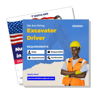 job advertisement excavator driver recruitment requirements list template