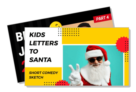 kids letters to santa short comedy sketch youtube thumbnail template