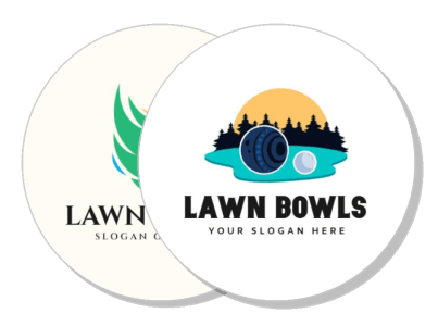 lawn bowls logo design with slogan illustration template