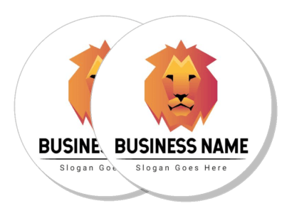 lion logo business name brand identity with slogan design template