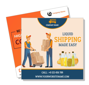 liquid shipping made easy advertisement template