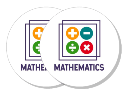 mathematics logo with four basic operations symbols template