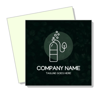 minimalist business card design with geometric elements template