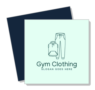 minimalist gym clothing logo design hoodie joggers template