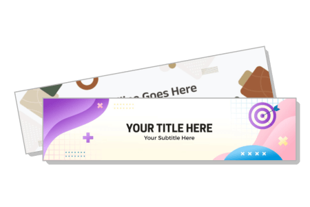 modern banner design template with placeholders for title and subtitle