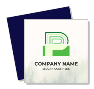 modern company logo design template with initial and slogan