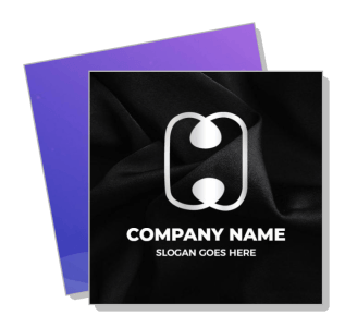 modern company logo template with dark background and slogan