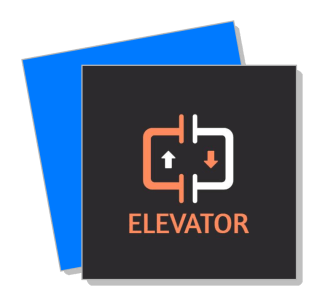 modern elevator logo design with up and down arrows template