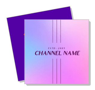 modern gradient channel name banner design template