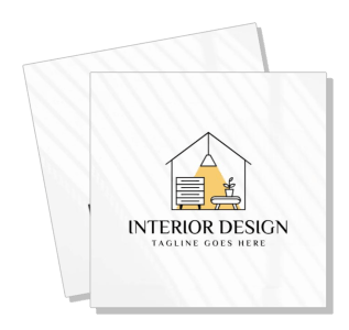 modern home interior design logo concept minimalist design template