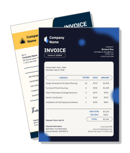 modern professional company invoice template design